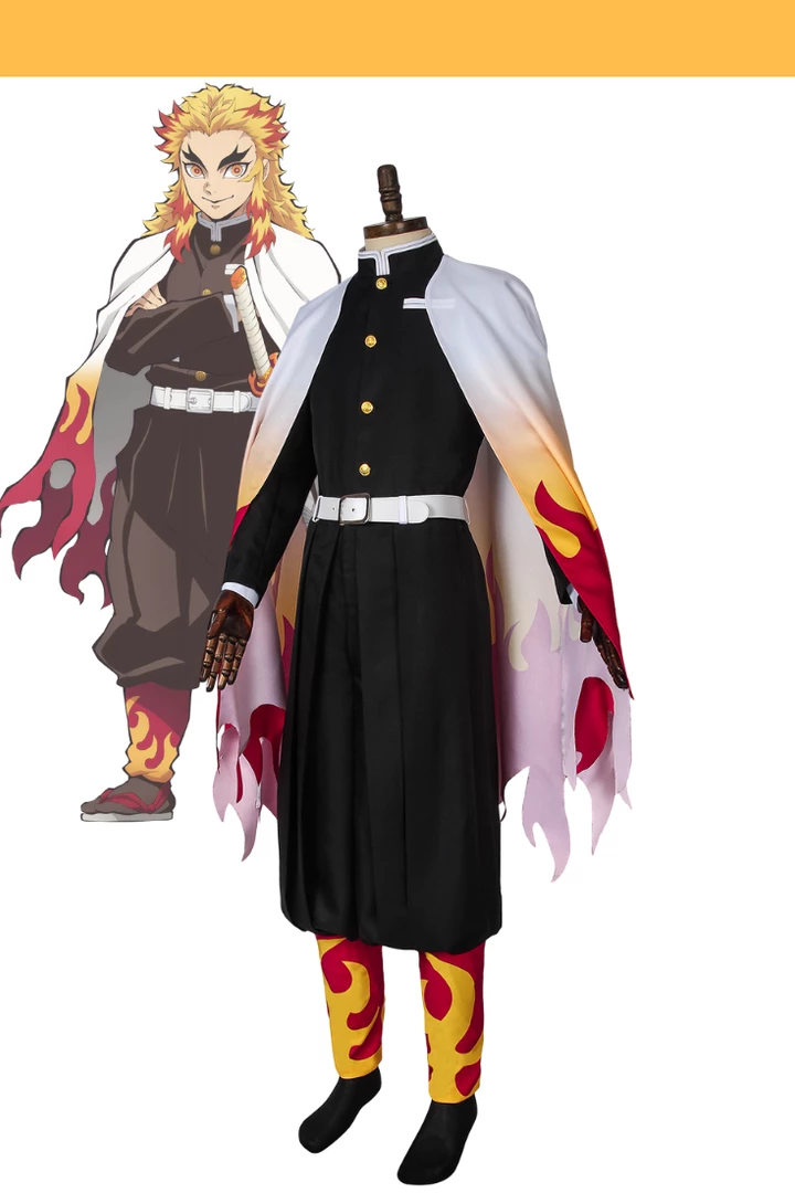 Cosrea Demon Slayer Rengoku Kyojuro Printed Cosplay Costume Cosplay Costumes 3 Cosrea Demon Slayer Rengoku Kyojuro Printed Cosplay Costume Cosplay Costumes