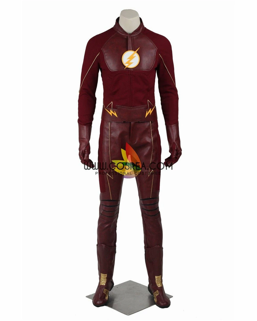 Cosrea Flash Barry Allen Season 2 Option B Cosplay Costume 4 Cosrea Flash Barry Allen Season 2 Option B Cosplay Costume