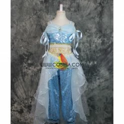 Cosrea Aladdin Jasmine Blue Sequined Cosplay Costume Disney Inspired 9 Cosrea Aladdin Jasmine Blue Sequined Cosplay Costume Disney Inspired