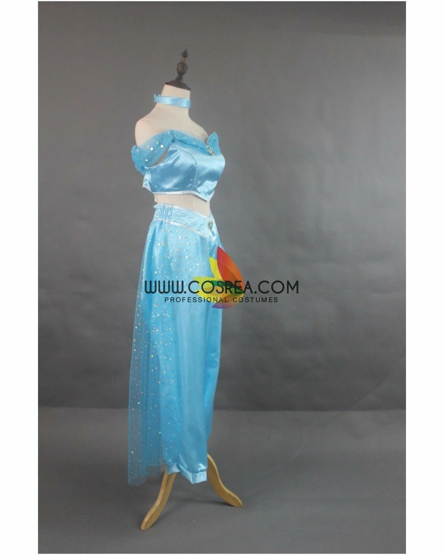 Cosrea Aladdin Jasmine Classic Satin Cosplay Costume Disney Inspired 7 Cosrea Aladdin Jasmine Classic Satin Cosplay Costume Disney Inspired