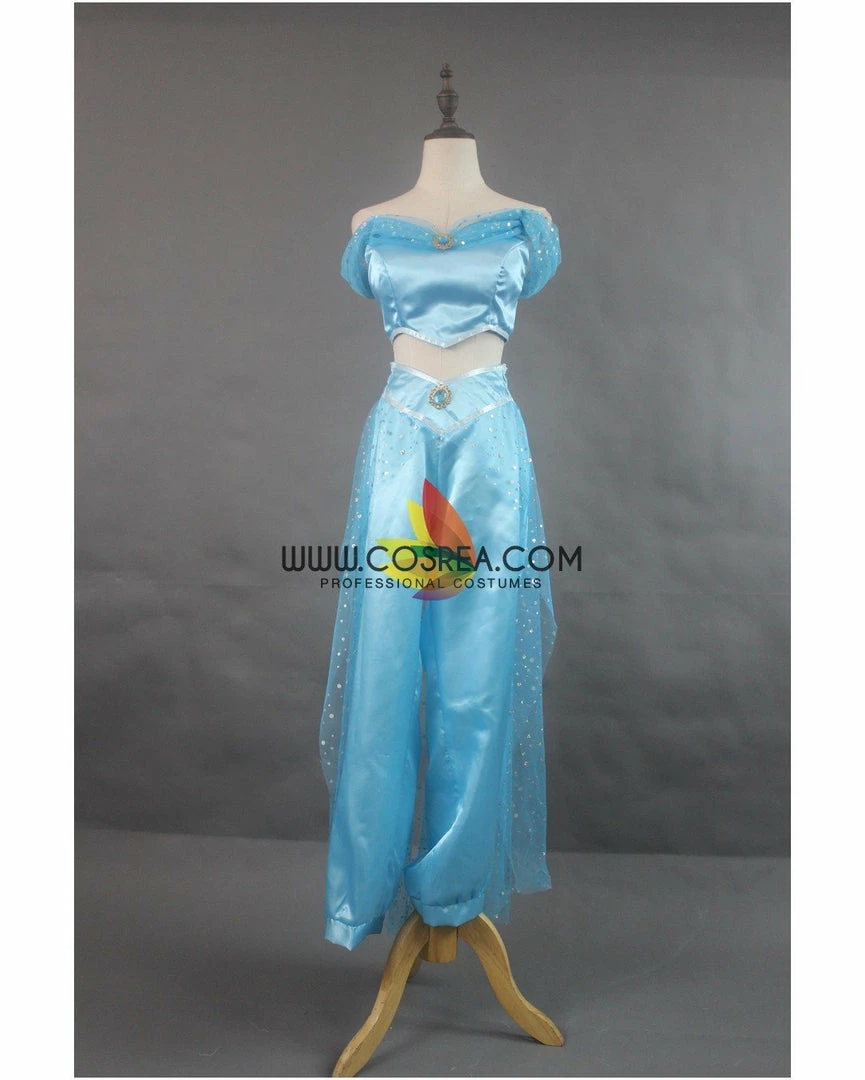 Cosrea Aladdin Jasmine Classic Satin Cosplay Costume Disney Inspired 4 Cosrea Aladdin Jasmine Classic Satin Cosplay Costume Disney Inspired
