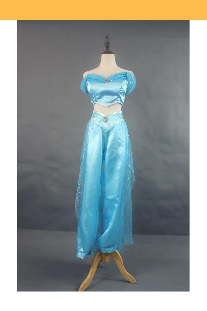 Cosrea Aladdin Jasmine Classic Satin Cosplay Costume Disney Inspired 3 Cosrea Aladdin Jasmine Classic Satin Cosplay Costume Disney Inspired