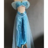 Cosrea Aladdin Jasmine Sequin Fabric Cosplay Costume 2 Cosrea Aladdin Jasmine Sequin Fabric Cosplay Costume