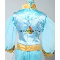 Cosrea Aladdin Princess Jasmine Satin With Chiffon Sleeves Cosplay Costume