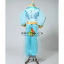 Cosrea Aladdin Princess Jasmine Satin With Chiffon Sleeves Cosplay Costume
