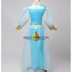 Cosrea Disney Inspired Aladdin Princess Jasmine Satin With Tulle Sleeves Cosplay Costume 13 Cosrea Disney Inspired Aladdin Princess Jasmine Satin With Tulle Sleeves Cosplay Costume