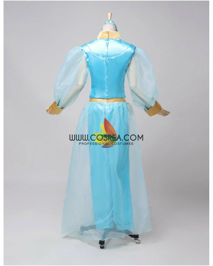 Cosrea Disney Inspired Aladdin Princess Jasmine Satin With Tulle Sleeves Cosplay Costume 8 Cosrea Disney Inspired Aladdin Princess Jasmine Satin With Tulle Sleeves Cosplay Costume