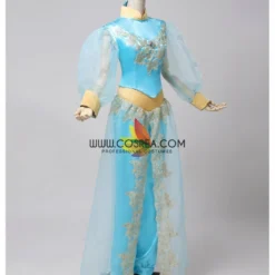 Cosrea Disney Inspired Aladdin Princess Jasmine Satin With Tulle Sleeves Cosplay Costume 11 Cosrea Disney Inspired Aladdin Princess Jasmine Satin With Tulle Sleeves Cosplay Costume