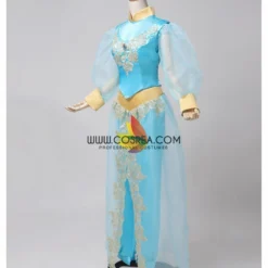 Cosrea Disney Inspired Aladdin Princess Jasmine Satin With Tulle Sleeves Cosplay Costume 12 Cosrea Disney Inspired Aladdin Princess Jasmine Satin With Tulle Sleeves Cosplay Costume