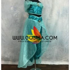 Cosrea Girls Size Jasmine Sequin Fabric Cosplay Costume Disney Inspired 12 Cosrea Girls Size Jasmine Sequin Fabric Cosplay Costume Disney Inspired