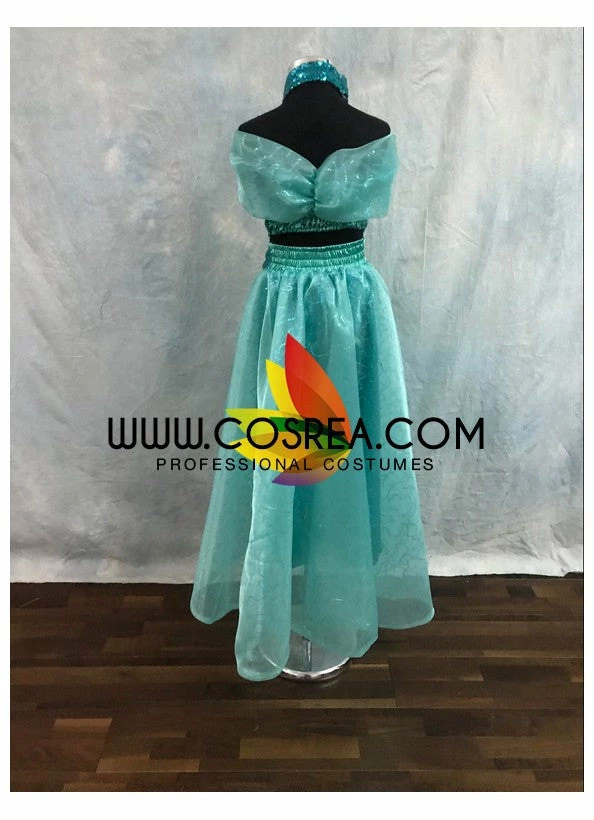 Cosrea Girls Size Jasmine Sequin Fabric Cosplay Costume Disney Inspired 8 Cosrea Girls Size Jasmine Sequin Fabric Cosplay Costume Disney Inspired