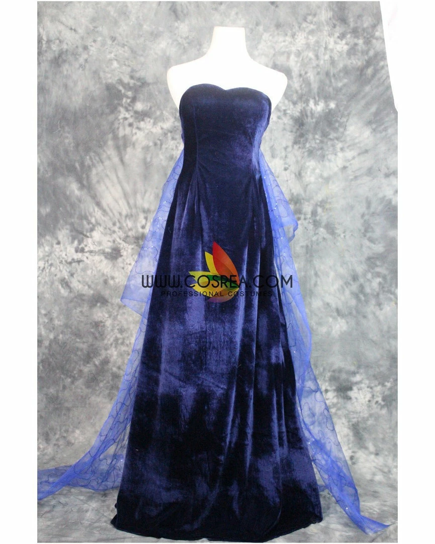 Cosrea Disney Inspired Anastasia Navy Blue Formal Evening Gown Cosplay Costume 5 Cosrea Disney Inspired Anastasia Navy Blue Formal Evening Gown Cosplay Costume