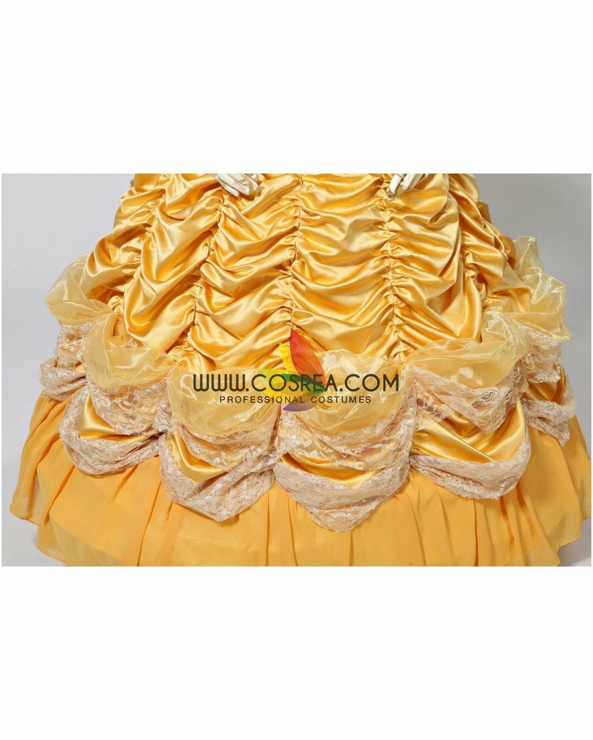 Cosrea Beauty And Beast Belle 2 Pieces Set Brocade Ruffle Cosplay Costume Disney Inspired 9 Cosrea Beauty And Beast Belle 2 Pieces Set Brocade Ruffle Cosplay Costume Disney Inspired