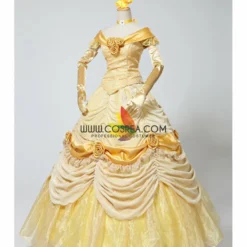 Cosrea Disney Inspired Beauty And Beast Belle Classic Brocade Velvet Cosplay Costume