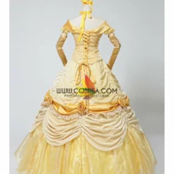 Cosrea Disney Inspired Beauty And Beast Belle Classic Brocade Velvet Cosplay Costume
