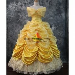 Cosrea Beauty And Beast Belle Classic Multilayer Tulle Cosplay Costume Disney Inspired
