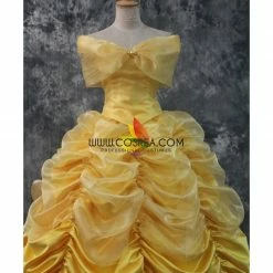 Cosrea Beauty And Beast Belle Classic Multilayer Tulle Cosplay Costume Disney Inspired