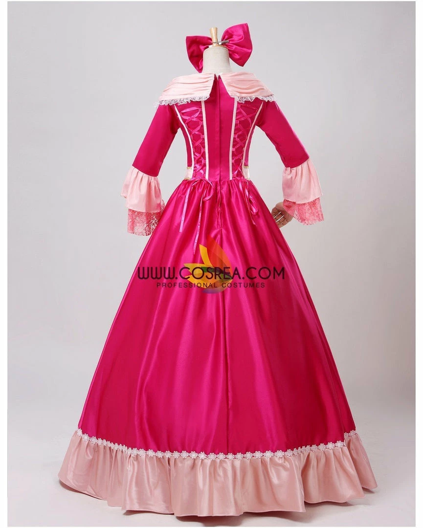 Cosrea Beauty And Beast Belle Pink Satin With Embroidered Gold Accent Cosplay Costume Disney Inspired 8 Cosrea Beauty And Beast Belle Pink Satin With Embroidered Gold Accent Cosplay Costume Disney Inspired