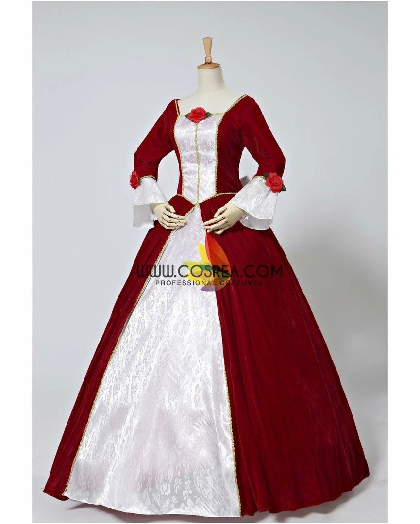 Cosrea Disney Inspired Beauty And Beast Belle Velvet Holiday Cosplay Costume 6 Cosrea Disney Inspired Beauty And Beast Belle Velvet Holiday Cosplay Costume