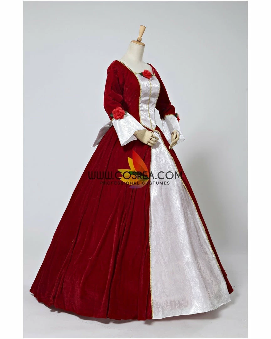 Cosrea Disney Inspired Beauty And Beast Belle Velvet Holiday Cosplay Costume 7 Cosrea Disney Inspired Beauty And Beast Belle Velvet Holiday Cosplay Costume