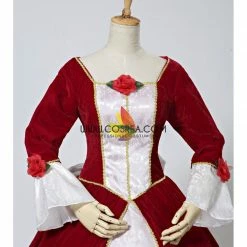 Cosrea Disney Inspired Beauty And Beast Belle Velvet Holiday Cosplay Costume 9 Cosrea Disney Inspired Beauty And Beast Belle Velvet Holiday Cosplay Costume