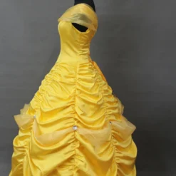 Cosrea Beauty And Beast Belle With Tulle Shoulder Drape Cosplay Costume Disney Inspired 11 Cosrea Beauty And Beast Belle With Tulle Shoulder Drape Cosplay Costume Disney Inspired