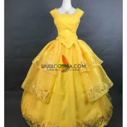 Cosrea Beauty And Beast Live Action Belle Classic Ballgown Cosplay Costume Disney Inspired
