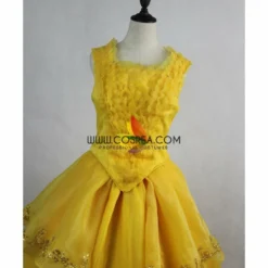 Cosrea Beauty And Beast Live Action Belle Dandelion Yellow Cosplay Costume