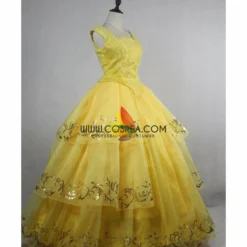 Cosrea Beauty And Beast Live Action Belle Organza Tulle Cosplay Costume
