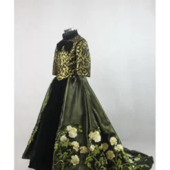 Cosrea Stepmother's Live Action Movie Dress Set With Custom Embroidered Floral Accents