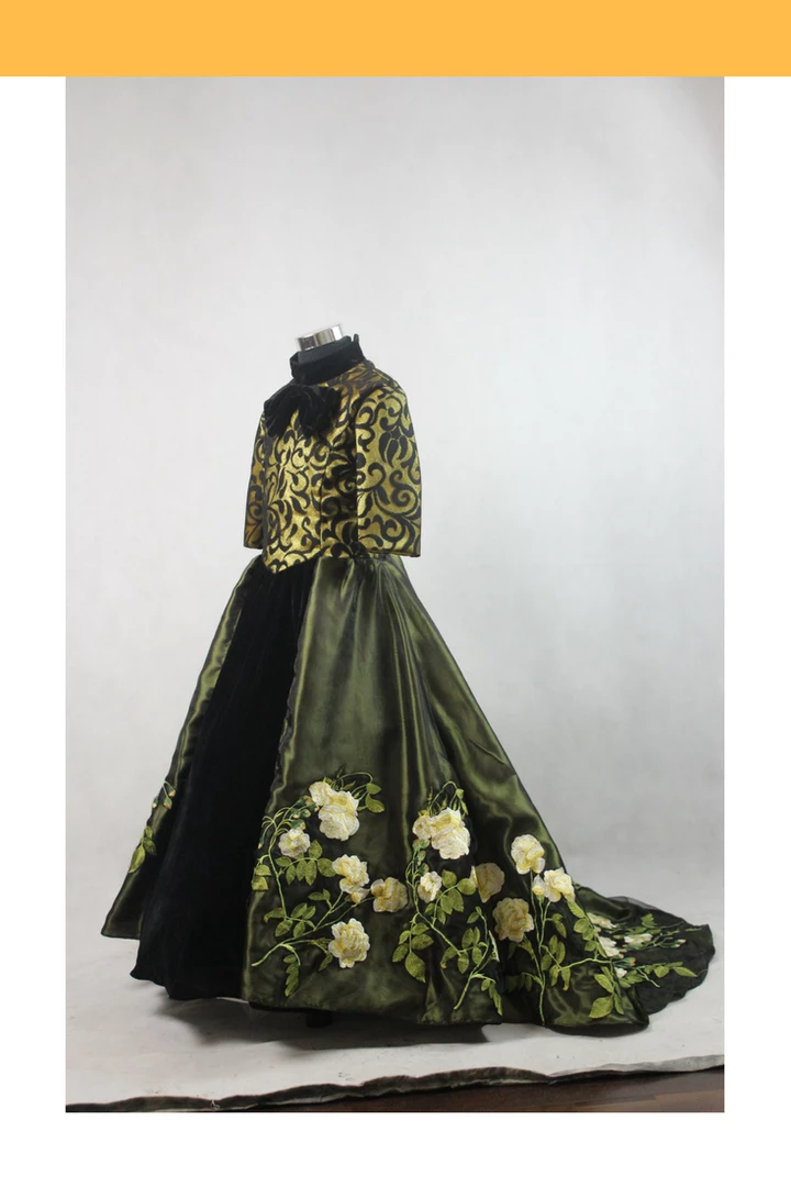 Cosrea Stepmother's Live Action Movie Dress Set With Custom Embroidered Floral Accents 3 Cosrea Stepmother's Live Action Movie Dress Set With Custom Embroidered Floral Accents