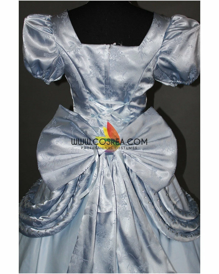 Cosrea Disney Inspired Cinderella Classic Ballgown In Brocade Satin Cosplay Costume 8 Cosrea Disney Inspired Cinderella Classic Ballgown In Brocade Satin Cosplay Costume