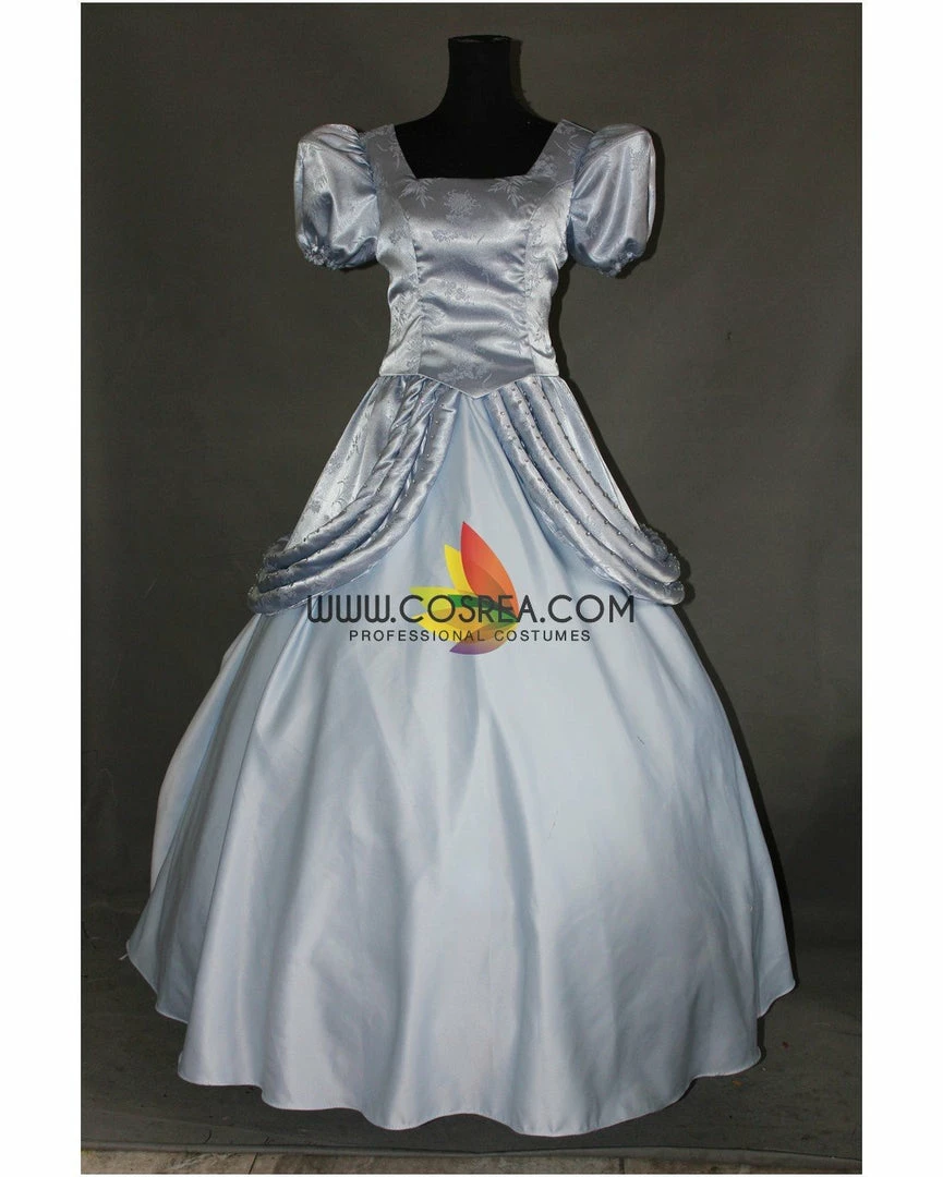 Cosrea Disney Inspired Cinderella Classic Ballgown In Brocade Satin Cosplay Costume 4 Cosrea Disney Inspired Cinderella Classic Ballgown In Brocade Satin Cosplay Costume