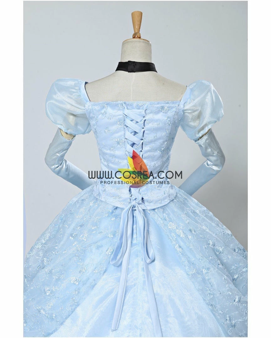 Cosrea Cinderella Classic Ballgown In Floral Overlayer Cosplay Costume Disney Inspired 9 Cosrea Cinderella Classic Ballgown In Floral Overlayer Cosplay Costume Disney Inspired