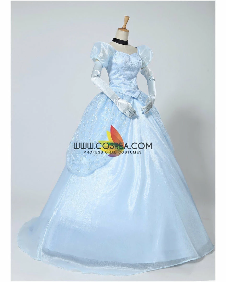 Cosrea Cinderella Classic Ballgown In Floral Overlayer Cosplay Costume Disney Inspired 6 Cosrea Cinderella Classic Ballgown In Floral Overlayer Cosplay Costume Disney Inspired