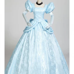 Cosrea Cinderella Park Inspired Brocade Satin Cosplay Costume