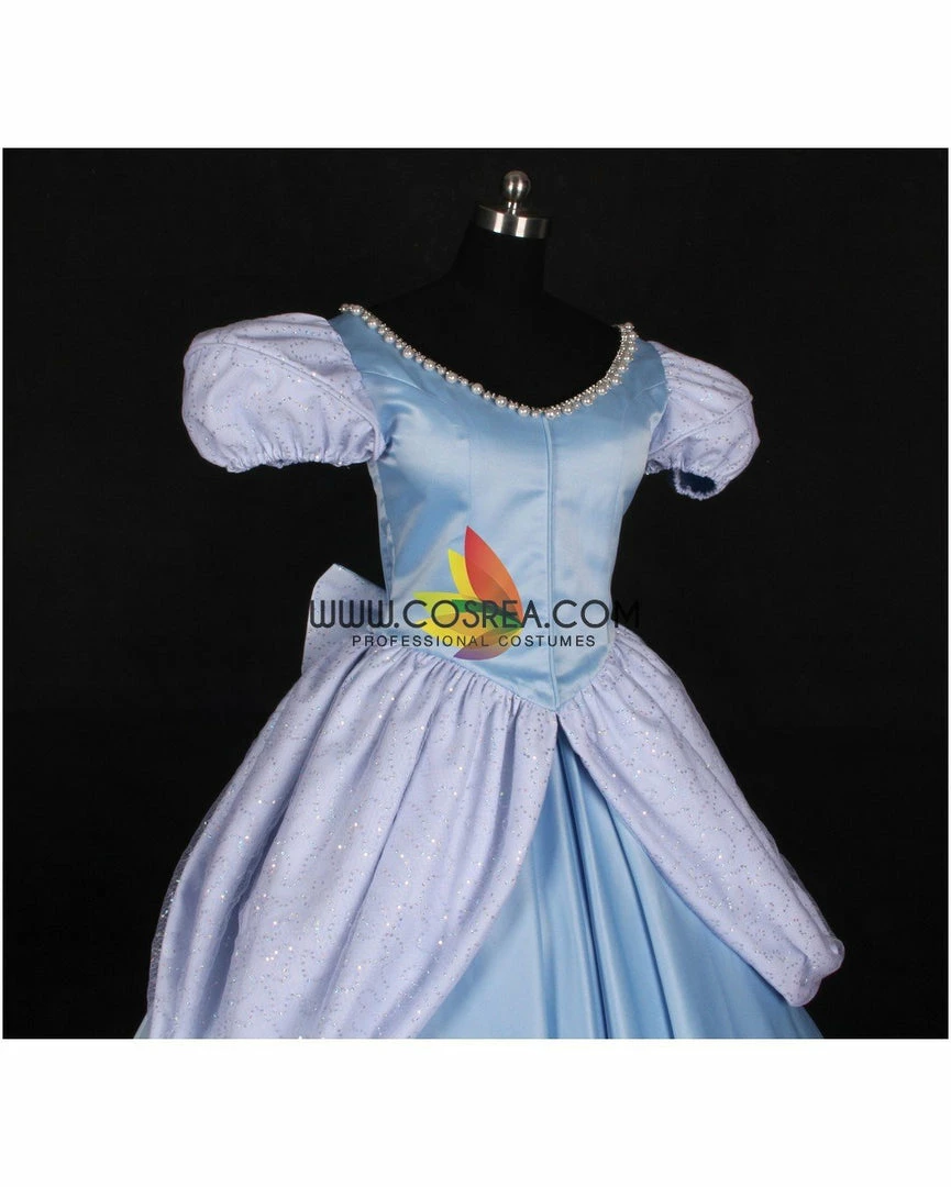 Cosrea Disney Inspired Cinderella Classic Satin Cosplay Costume 6 Cosrea Disney Inspired Cinderella Classic Satin Cosplay Costume
