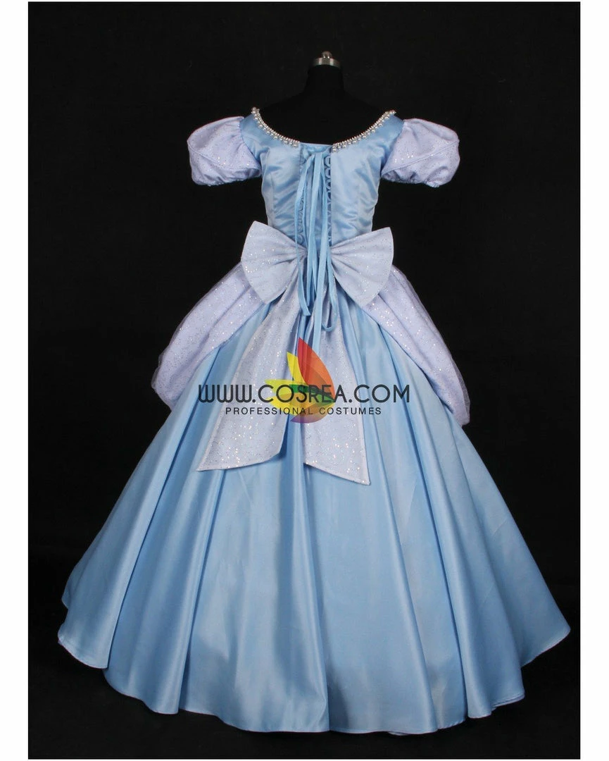 Cosrea Disney Inspired Cinderella Classic Satin Cosplay Costume 5 Cosrea Disney Inspired Cinderella Classic Satin Cosplay Costume