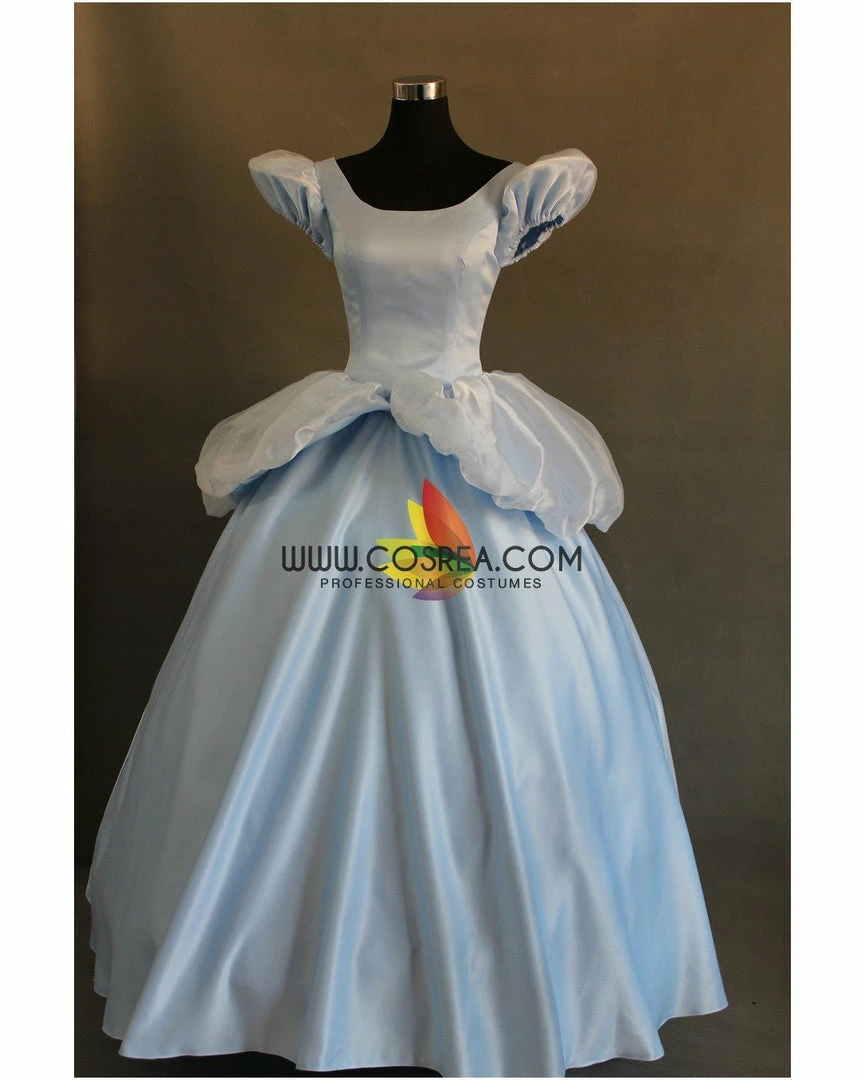 Cosrea Disney Inspired Cinderella Classic Scallop Sleeves Cosplay Costume 4 Cosrea Disney Inspired Cinderella Classic Scallop Sleeves Cosplay Costume