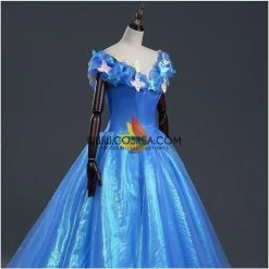 Cosrea Cinderella Live Action Glass Tulle Cosplay Costume Disney Inspired
