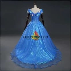 Cosrea Cinderella Live Action Glass Tulle Cosplay Costume Disney Inspired