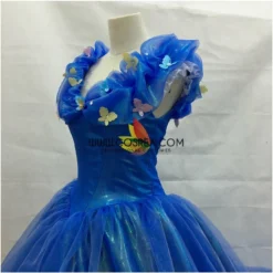 Cosrea Cinderella Organza Tulle Ballgown With Extended Train Cosplay Costume