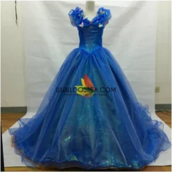 Cosrea Cinderella Organza Tulle Ballgown With Extended Train Cosplay Costume