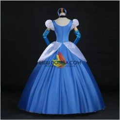 Cosrea Cinderella's Classic Royal Blue Satin Cosplay Costume 16 Cosrea Cinderella's Classic Royal Blue Satin Cosplay Costume