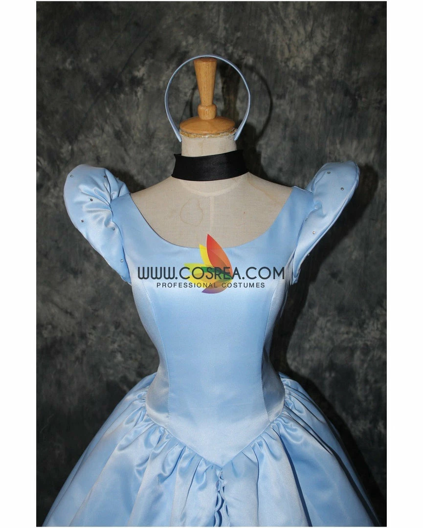 Cosrea Disney Inspired Cinderella Simple Satin Cosplay Costume 8 Cosrea Disney Inspired Cinderella Simple Satin Cosplay Costume