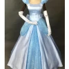 Cosrea Disney Inspired Cinderella Sky Blue Sequined Tulle Cosplay Costume