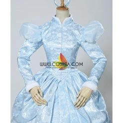 Cosrea Disney Inspired Cinderella Winter Cosplay Costume In Brocade Satin 14 Cosrea Disney Inspired Cinderella Winter Cosplay Costume In Brocade Satin