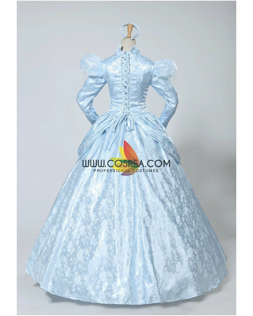 Cosrea Disney Inspired Cinderella Winter Cosplay Costume In Brocade Satin 7 Cosrea Disney Inspired Cinderella Winter Cosplay Costume In Brocade Satin