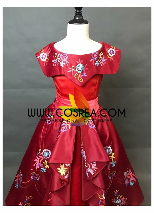 Cosrea Disney Inspired Girls Size Elena Of Avalor Embroidered Regal Cosplay Costume 5 Cosrea Disney Inspired Girls Size Elena Of Avalor Embroidered Regal Cosplay Costume