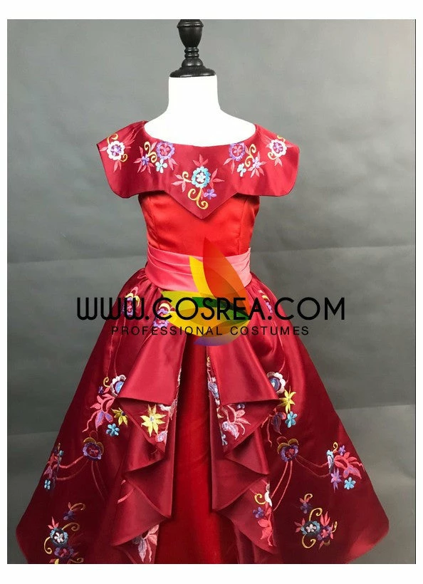 Cosrea Disney Inspired Girls Size Elena Of Avalor Embroidered Regal Cosplay Costume 6 Cosrea Disney Inspired Girls Size Elena Of Avalor Embroidered Regal Cosplay Costume
